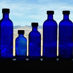 Cobalt Blue Glass Bottle Collection